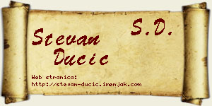 Stevan Dučić vizit kartica